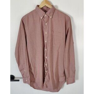 Sid Mashburn Shirt Mens M Red Gingham Check Long Sleeve Pocket Preppy